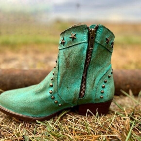 NWOB Circle G By Corral Fringe Star Studs w/ Star Inlay - Picture 3 of 7